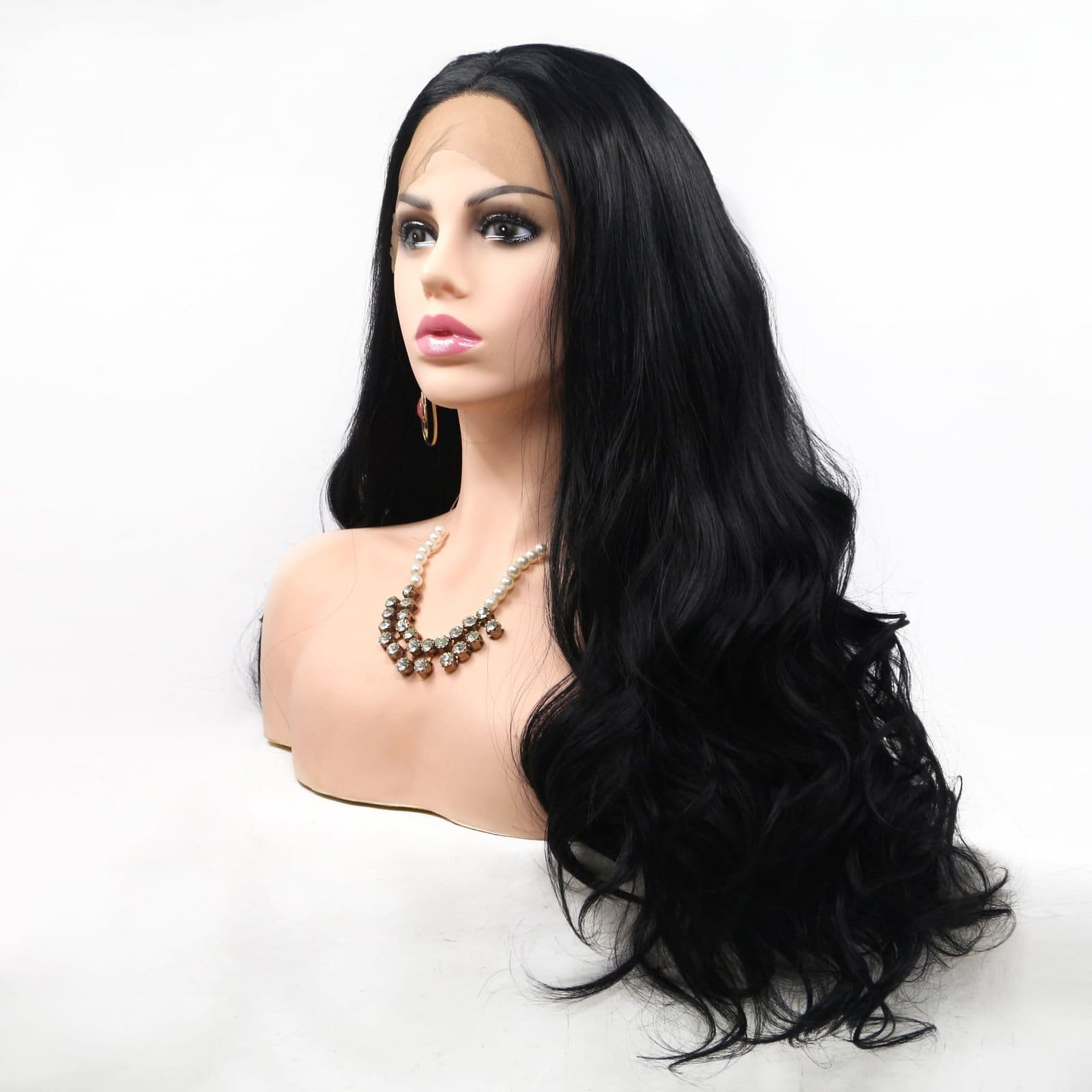 03841 Side Split Long Wave Synthetic Wig - 24" Gradient Wave, Premium Matte Heat Resistant Fiber, Natural Look & No Plastic Sheen - Image 2
