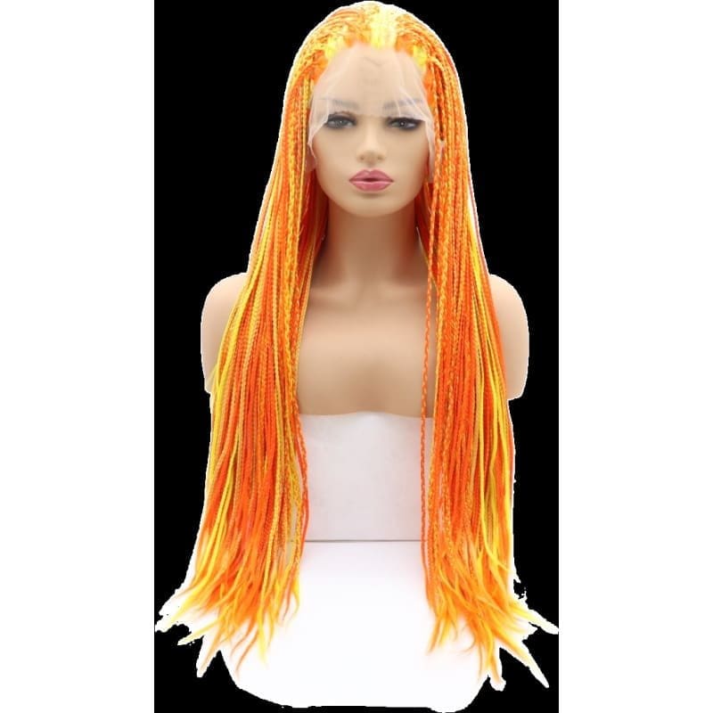 Foreign trade cross-border dirty braided girl hand-knitted front lace chemical fiber hand-braided colored three-strand hair set one drop shipping - Image 5