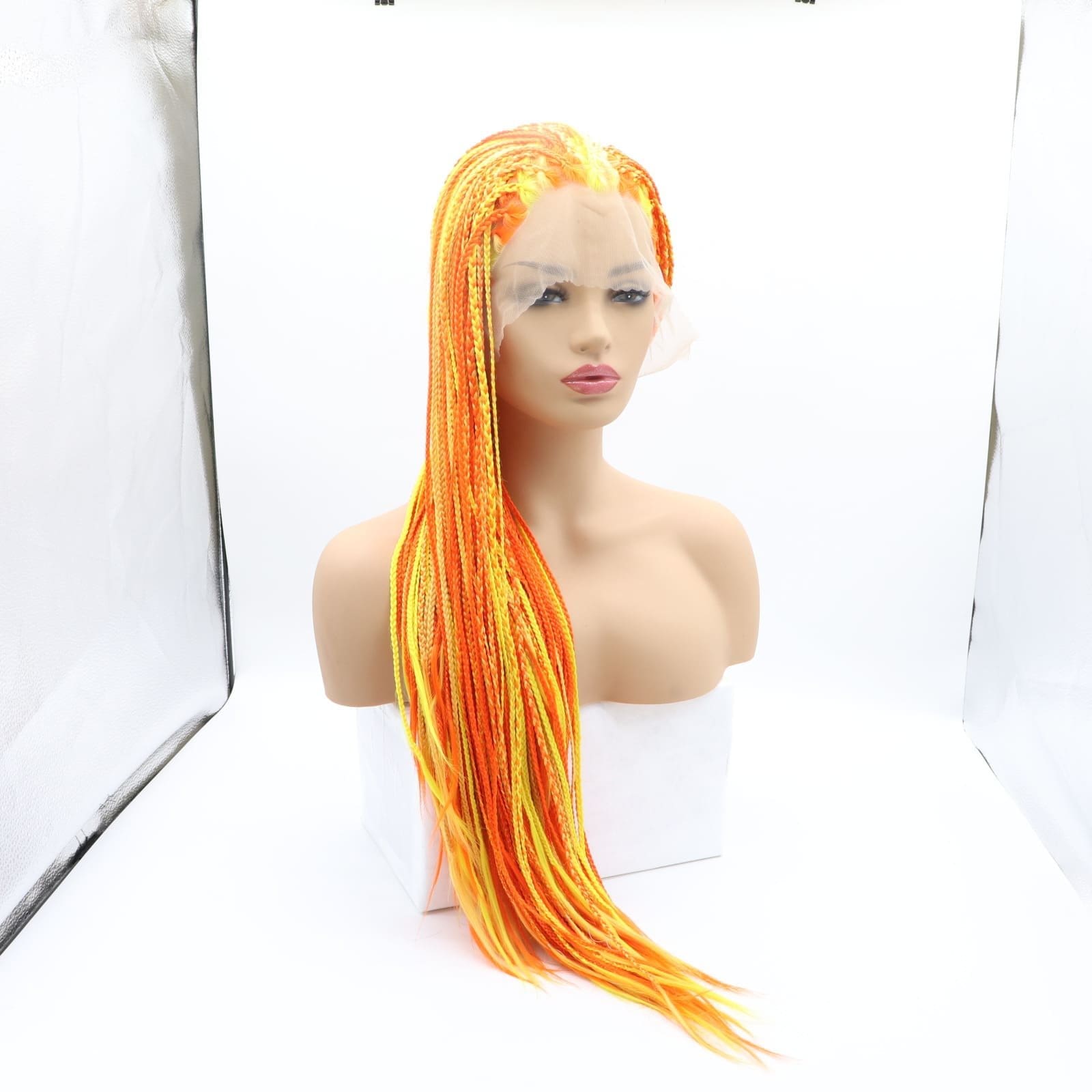 Foreign trade cross-border dirty braided girl hand-knitted front lace chemical fiber hand-braided colored three-strand hair set one drop shipping - Image 4