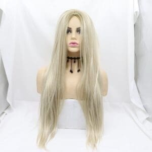 Cosplay modeling temperament wig women's middle part mechanism chemical fiber wigs manufacturer one piece dropship