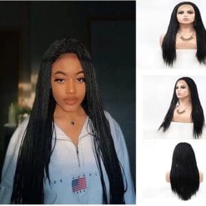 China Qingdao factory direct sales hand rubbing braids chemical fiber front lace dirty braid matte high temperature silk three-strand braid