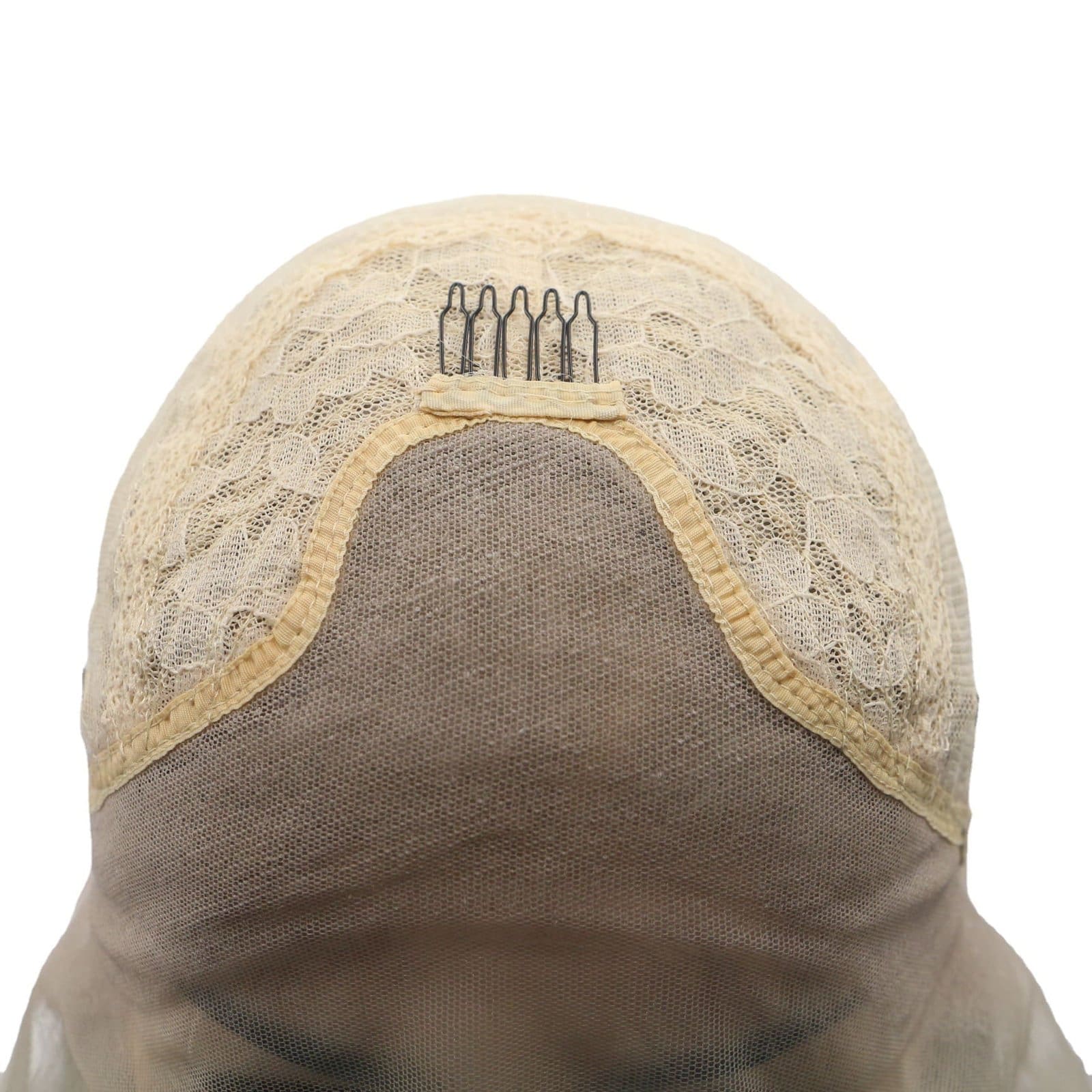 Platinum Glow Front Lace Hand-Tied Straight Wig Matte High-Temp Fiber, Free Parting Natural Hairline - Image 5