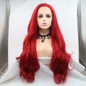 European and American wigs, women's red big waves, long curls, Korean silk, all over the top of the chemical fiber hand hook headset